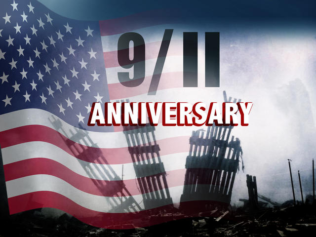 The remains of the World Trade Center stands amid the debris following the terrorist attack on the building in New York, Tuesday, Sept. 11, 2001. (AP Photo/Alex Fuchs)