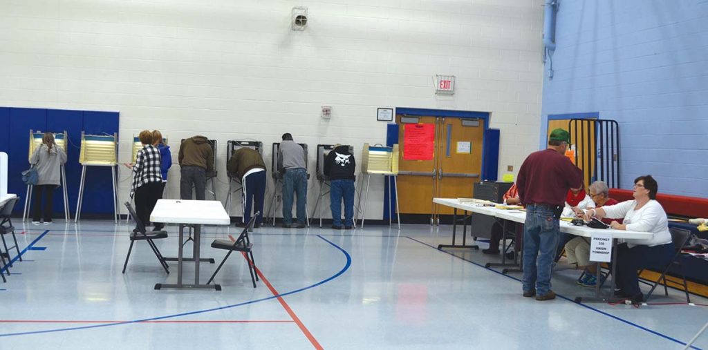 Ripley area voters turned out in high numbers on election day.  Voter turnout was 68.5 percent in the county.  Photo by Wade Linville