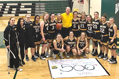 Georgetown High School varsity girls basketball coach Bernie Cropper recorded his 500th career victory as his Lady G-Men topped Batavia for their first win of the season on Nov. 28. 