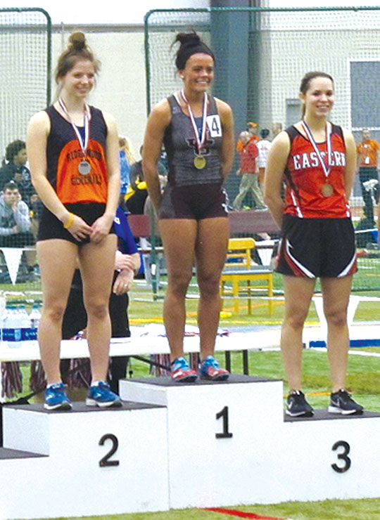 Eastern’s Madison Hopkins competes at OATCCC Indoor State Championships