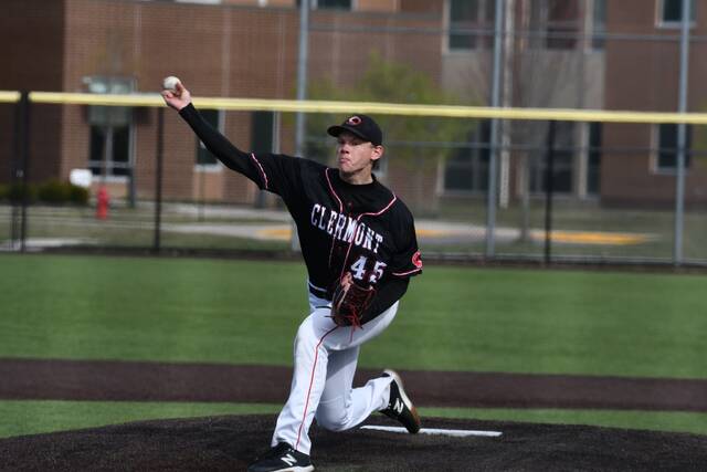 129467274_web1_UC-C_baseball_Day_WB
Former Western Brown star Drew Day throws during a recent University of Cincinnati-Clermont game. Day is one of three former Western Brown players on the Cougars roster. Photo by Sheila Fontaine