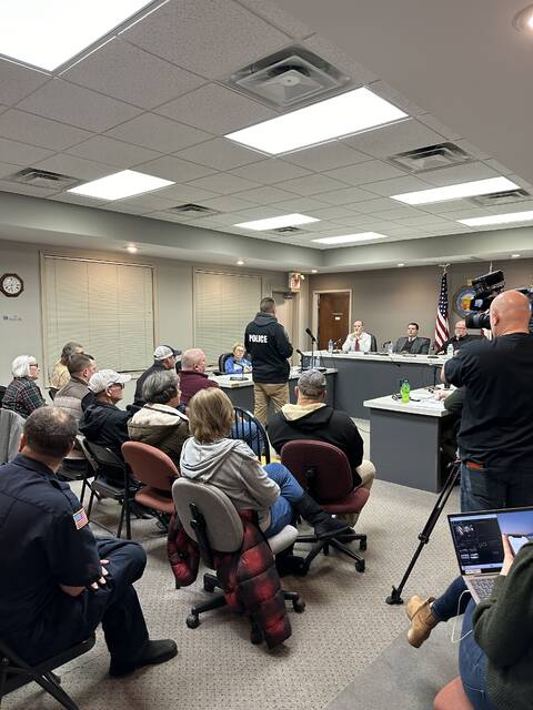 130337528_web1_IMG_0643
Ripley Police Chief Corey Herren addresses Ripley Village Council during the Jan. 23 meeting regarding expected cuts to the police department budget. Photo by Wade Linville