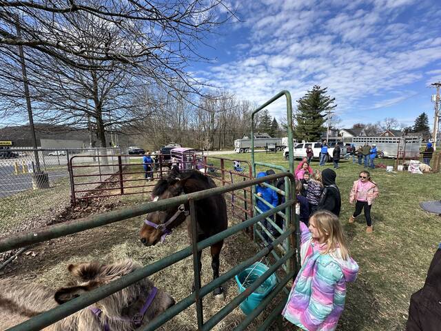 130485988_web1_IMG_0886 Ripley-Union-Lewis-Huntington Elementary students got the chance to pet a variety of farm animals and learn more about farming during Incredible Kid Day held March 21. Photo by Wade Linville